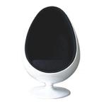 lounge stoel Egg pod chair zwart