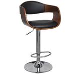 vidaXL Tabouret de bar Bois courbÃ© et similicuir, Verzenden