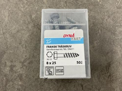 Veiling - 12x Dynafast zeskant houtdraadbout 8x25 mm, Doe-het-zelf en Bouw, Gereedschap | Machine-onderdelen en Toebehoren, Nieuw