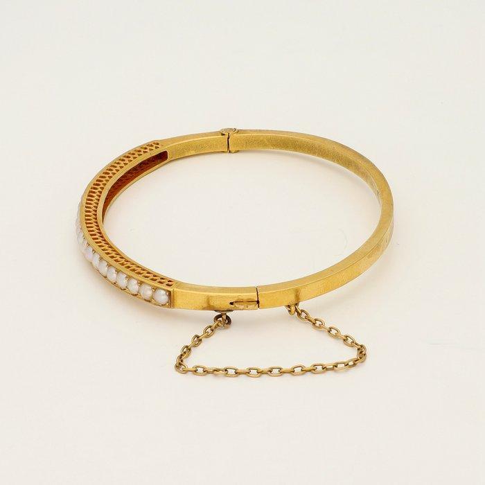 Armband - 18 karaat Geel goud - Parel, Handtassen en Accessoires, Armbanden