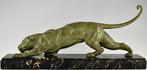 Demetre H. Chiparus. - sculptuur, Art Deco Panter L. 75 cm., Antiek en Kunst