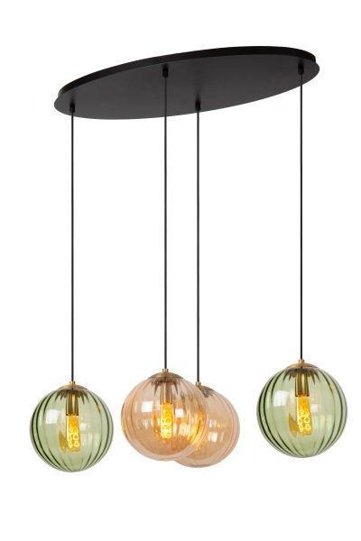 Hanglamp Lucide MONSARAZ -  - 4xE27 - Groen -, Maison & Meubles, Lampes | Suspensions, Envoi