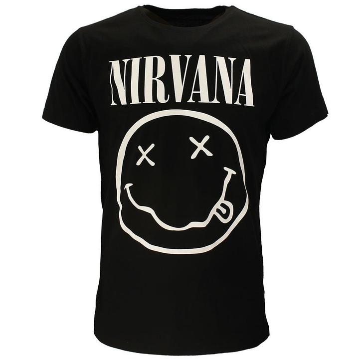 Nirvana White Smiley T-Shirt - Officiële Merchandise, Kleding | Heren, T-shirts