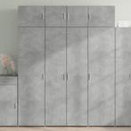 vidaXL Armoire de rangement gris béton 80x42,5x225cm, Verzenden, Neuf