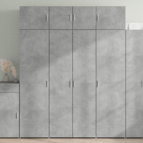 vidaXL Armoire de rangement gris béton 80x42,5x225cm, Maison & Meubles, Armoires | Dressoirs, Neuf, Envoi