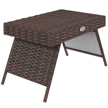 tuinfeesttafel-uitklapbaar-rattan-bruin-60x41x41cm-30kg beschikbaar voor biedingen