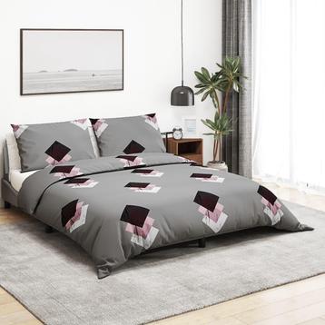 vidaXL Dekbedovertrekset 260x240 cm katoen grijs, Verzenden, Nieuw