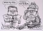 Pentekening Amerika - Jim Webb geweer (lijst optie), Antiek en Kunst, Verzenden