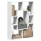 vidaXL Boekenkast 63x20x90 cm bewerkt hout wit, Huis en Inrichting, Kasten | Boekenkasten, Verzenden, Nieuw