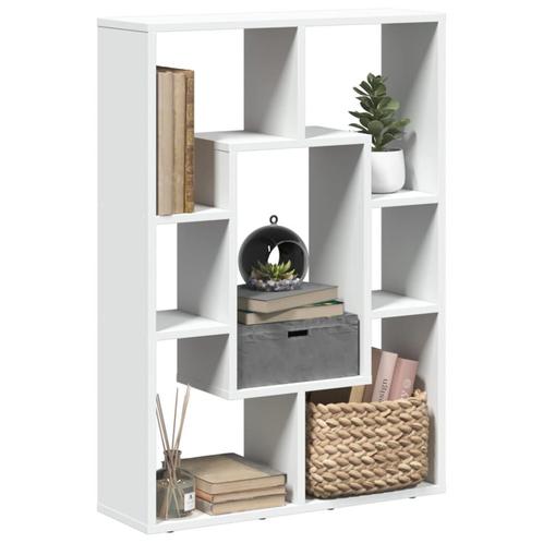 vidaXL Boekenkast 63x20x90 cm bewerkt hout wit, Huis en Inrichting, Kasten | Boekenkasten, Nieuw, Verzenden