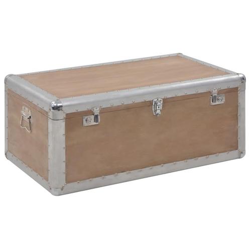 vidaXL Opbergkist 91x52x40 cm massief vurenhout bruin, Huis en Inrichting, Kasten | Overige, Nieuw, Verzenden