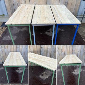 Tafels voor binnen- buiten. Maat = 122*50cm ( groot lot) beschikbaar voor biedingen