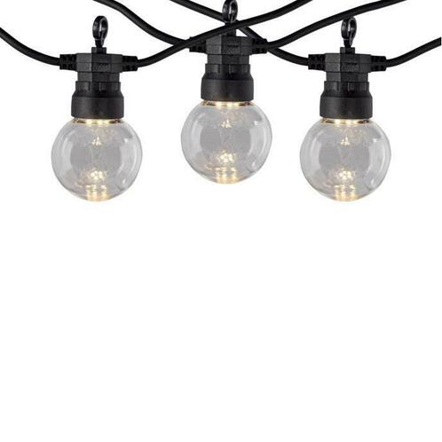 Feestverlichting prikkabel zwart 10 Meter Incl 20x LED, Tuin en Terras, Buitenverlichting, Nieuw, Netvoeding, Verzenden