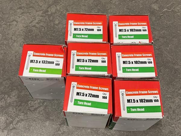 Veiling - Concrete Frame Screws betonschroeven Torxkop set 7, Doe-het-zelf en Bouw, IJzerwaren en Bevestigingsmiddelen