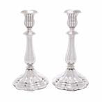 Walker Knowles & Co, 1842 - Kaarsenhouder (2) - .925 zilver,, Antiek en Kunst