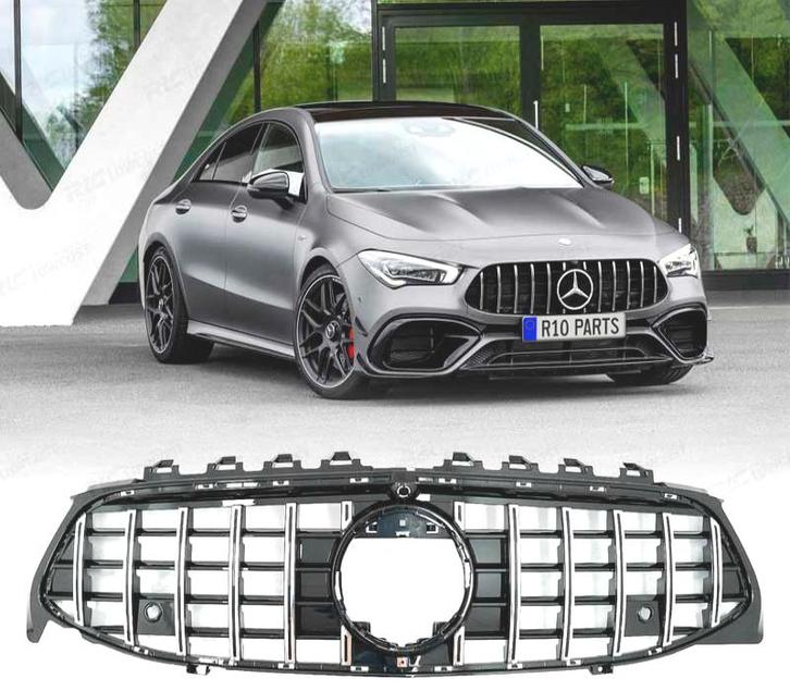 CALANDRE MERCEDES CLA W118 19- LOOK GTR CHROMÉ, Auto-onderdelen, Carrosserie, Verzenden
