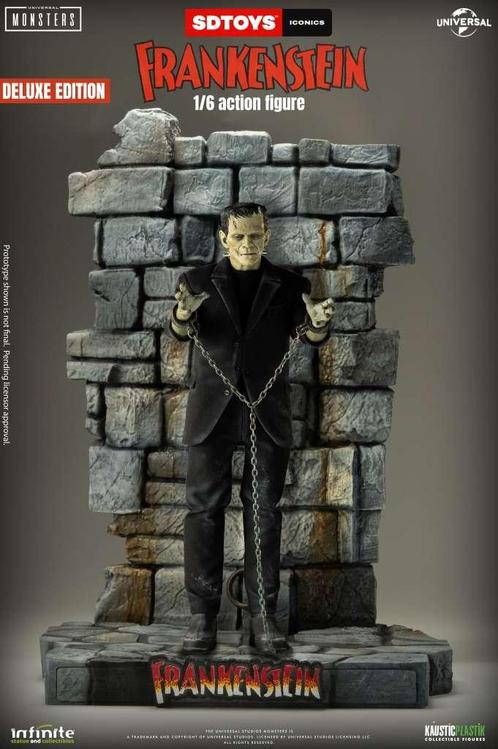 Frankensteins Monster Action Figure 1/6 Deluxe Edition 42 c, Verzamelen, Film en Tv, Ophalen of Verzenden