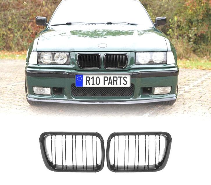 DOUBLE CALANDRE BMW E36 96-99 NOIR BRILLANT, Auto-onderdelen, Carrosserie, Verzenden