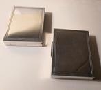 Boîte (2) - Bois / Argent. - Paire de boîtes jumelles, Antiek en Kunst