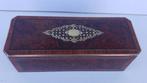 Boîte - Laiton doré - Boite coffret à gants en marqueterie, Antiquités & Art