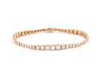 Armband - 18 karaat Roségoud -  5.62ct. tw. Diamant