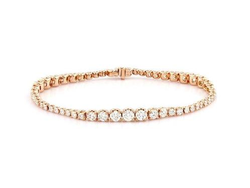 Armband - 18 karaat Roségoud -  5.62ct. tw. Diamant, Handtassen en Accessoires, Antieke sieraden