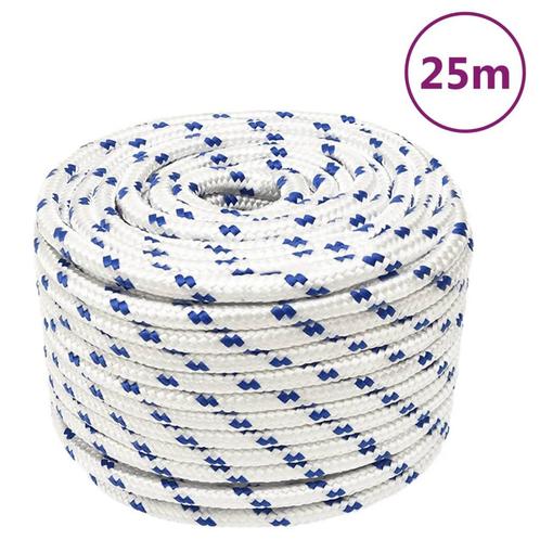 vidaXL Boot touw 12 mm 25 m polypropyleen wit, Doe-het-zelf en Bouw, IJzerwaren en Bevestigingsmiddelen, Nieuw, Verzenden