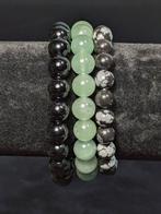 3 prachtige sneeuwvlokobsidiaan, zwarte toermalijn,, Verzamelen