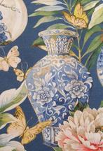 Tissu Art Nouveau rare avec vases anciens -300x280cm - Bleu, Antiek en Kunst