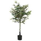vidaXL Kunstfuxus boom 480 bladeren 130 cm groen, Verzenden, Nieuw