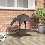 vidaXL Verhoogd Hondenbed Bruin Polyester, Metaal, Dieren en Toebehoren, Honden-accessoires, Verzenden, Nieuw