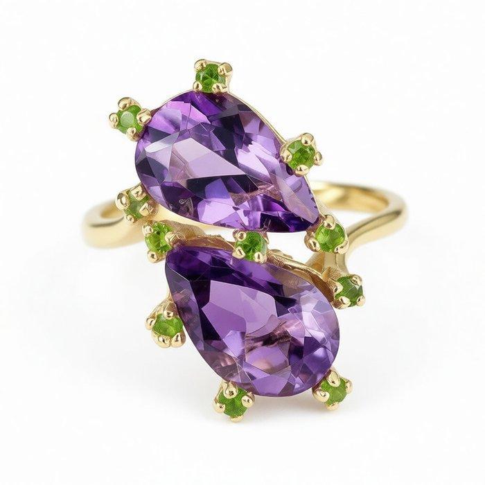 Zonder minimumprijs - Ring Zilver Amethist - 10 chromen, Bijoux, Sacs & Beauté, Bagues