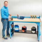 Datona Werkbank PRO met bamboe werkblad en legbord - 150 cm, Doe-het-zelf en Bouw, Ophalen of Verzenden, Nieuw