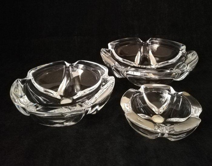 Cristal DArques - Asbak (3) - Lude - Kristal, Argento 925, Antiek en Kunst, Curiosa en Brocante