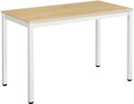Bureau computertafel voor thuiskantoor houtkleur en wit, Ophalen of Verzenden