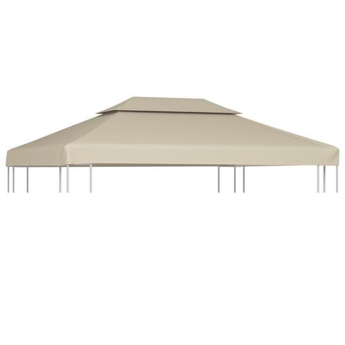 vidaXL Vervangend tentdoek prieel 310 g/m² 3x4 m beige, Tuin en Terras, Partytenten, Nieuw, Verzenden