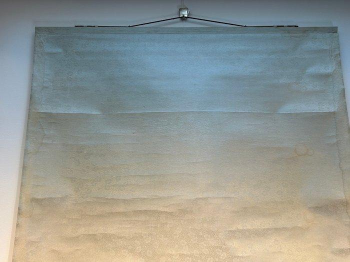 Onsterteflijke dame op ooievaar rolschildering - Signed, Antiek en Kunst, Antiek | Overige Antiek