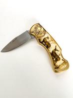 24K gold plated hunting collectors knife - Majestic 10, Antiek en Kunst, Curiosa en Brocante