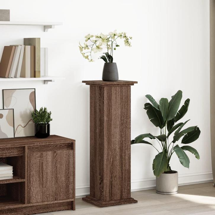 vidaXL Sokkel met opbergruimte 31x30x90 cm bewerkt hout, Tuin en Terras, Bloembakken en Plantenbakken, Nieuw, Verzenden