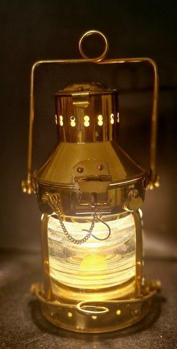 Decorative ships lamp - Messing, Glas, Antiek en Kunst, Antiek | Wandborden en Tegels