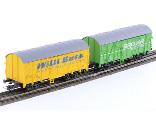 Schaal H0 Roco 46014 set van 2 gesloten goederenwagen van..., Hobby en Vrije tijd, Modeltreinen | H0, Gelijkstroom, Analoog, Gebruikt