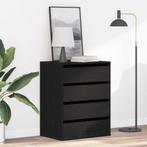 vidaXL Ladekast met lade Zwart eiken 60 x 41 x 76 cm Bewerkt, Verzenden, Nieuw