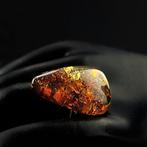 Unieke Amber Teardrop Ring – Gouden Cognac Schoonheid in, Verzamelen
