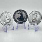 Verenigd Koninkrijk. 2 Pounds 2025 Britannia 3 x 1 oz, Postzegels en Munten
