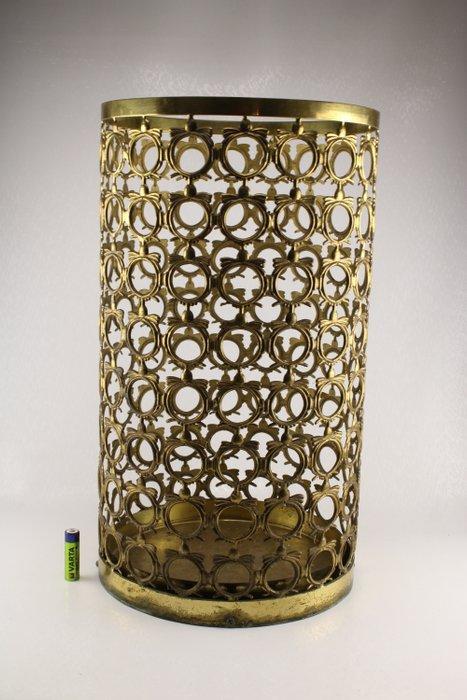 Porte-parapluies - Laiton - Ajouré du milieu du siècle, Antiquités & Art, Art | Objets design