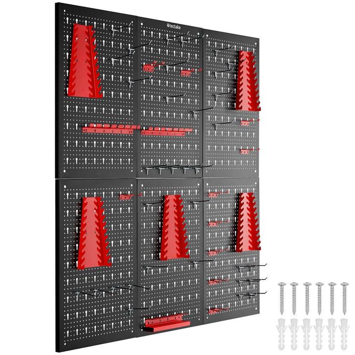 tectake Gereedschapswand Jonah met haken en houders - 6-deli, Doe-het-zelf en Bouw, Gereedschap | Handgereedschap, Verzenden