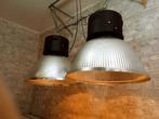 Plafondlamp (2) - Vintage fabriekslamp - Aluminium,, Antiek en Kunst, Antiek | Wandborden en Tegels