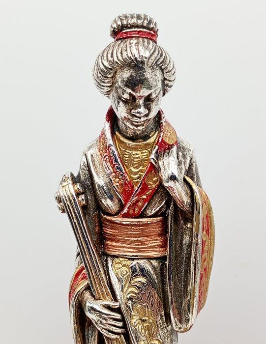 Magrino - Beeldje - Geisha - .925 zilver, Antiek en Kunst, Antiek | Zilver en Goud