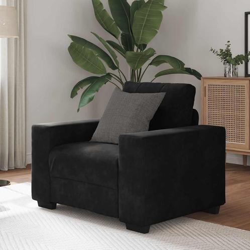 vidaXL Fauteuil 60 cm fluweel zwart, Huis en Inrichting, Zetels | Zetels, Nieuw, Verzenden