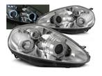 Angel Eyes koplampen Chrome geschikt voor Fiat Grande Punto, Auto-onderdelen, Nieuw, Fiat, Verzenden